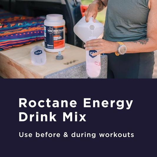 Gu Energy Roctane Ultra Endurance Energy Drink Mix, Vegan, Gluten-Free, Kosher, Caffeine- Free, And Dairy-Free N-The-Go Energy For Any Workout, 3.44-Pound Jar, Grape