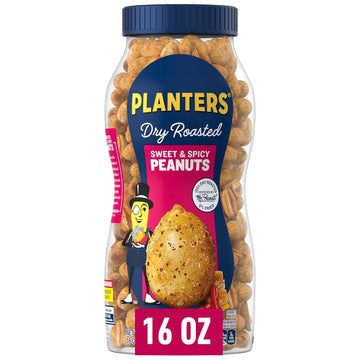 Planters Sweet And Spicy Dry Roasted Peanuts, 16 Oz. (6-Pack)