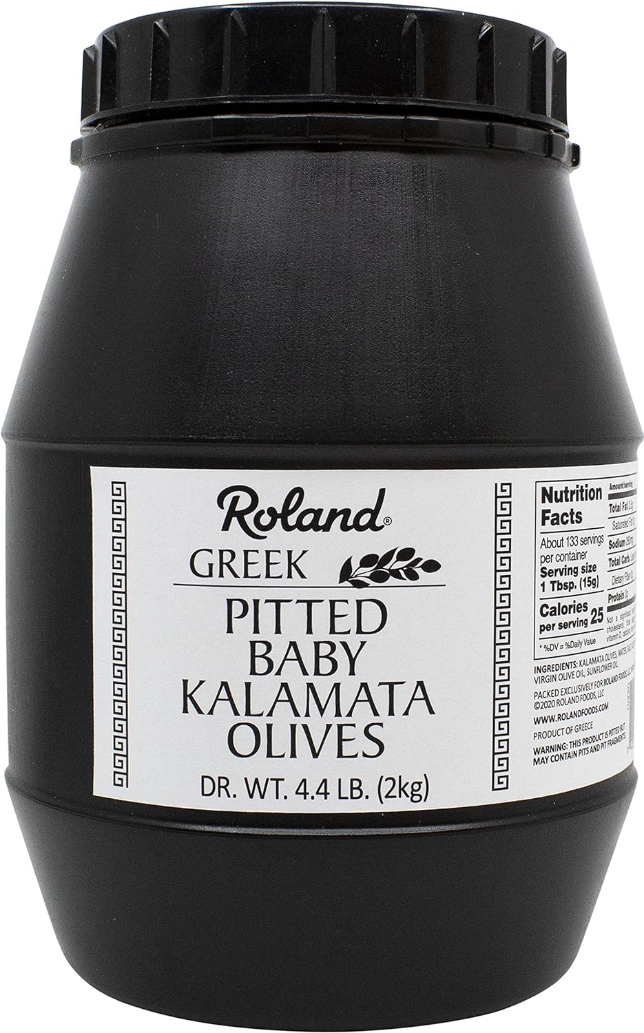 Roland Foods Pitted Baby Kalamata Olives from Greece, 4.4 Pound, Packaging may vary