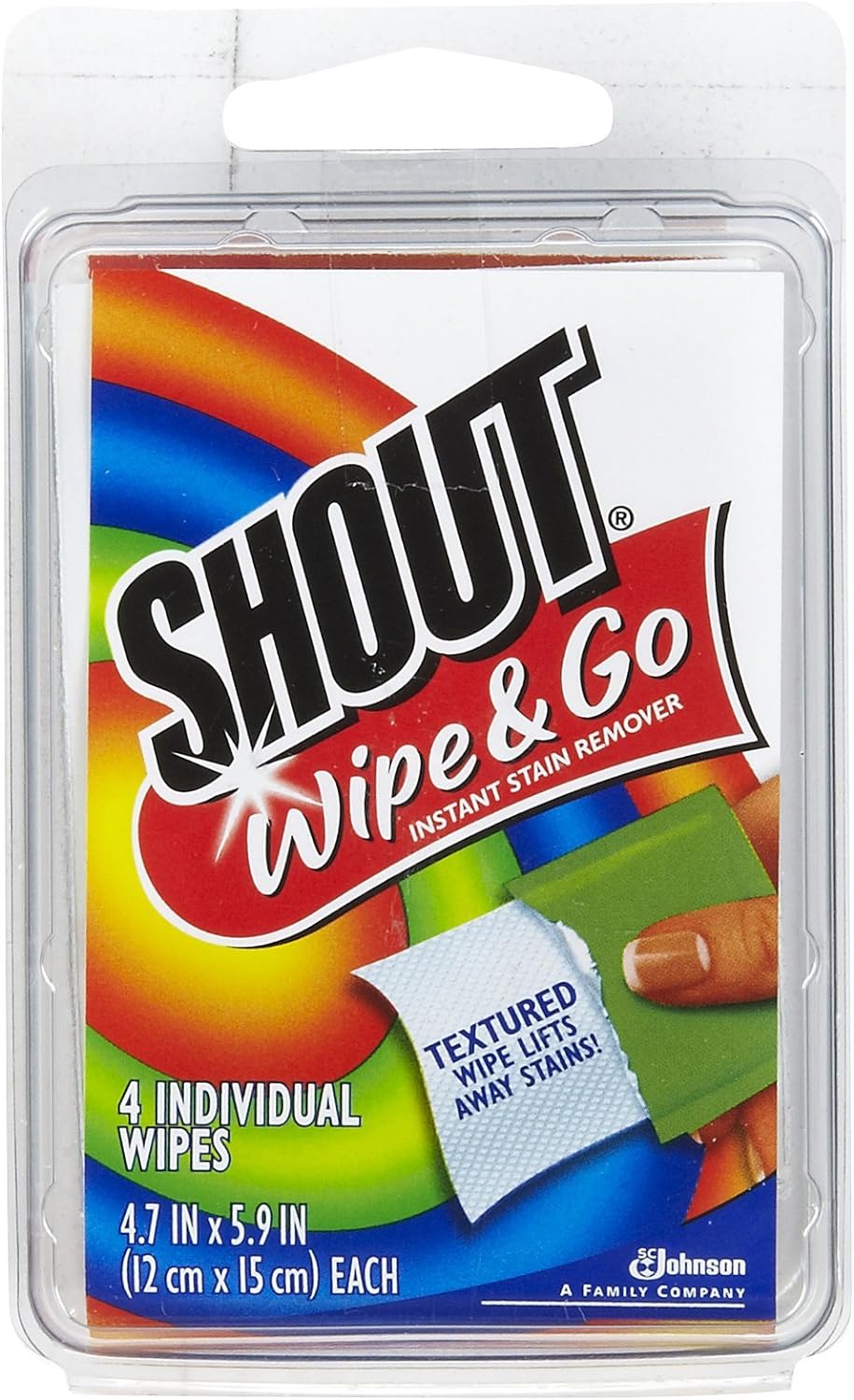 Shout Stain Remover Wipes, Travel Size - 2 pk. : Health & Household