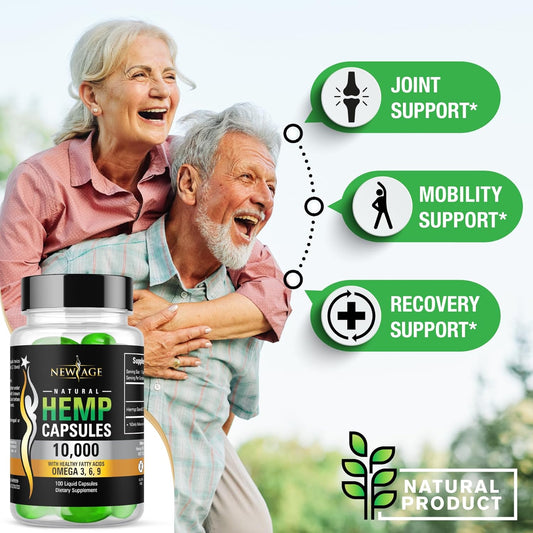 Hemp Capsules - 10,000 Hemp Oil Capsules - Made in The USA - Maximum V