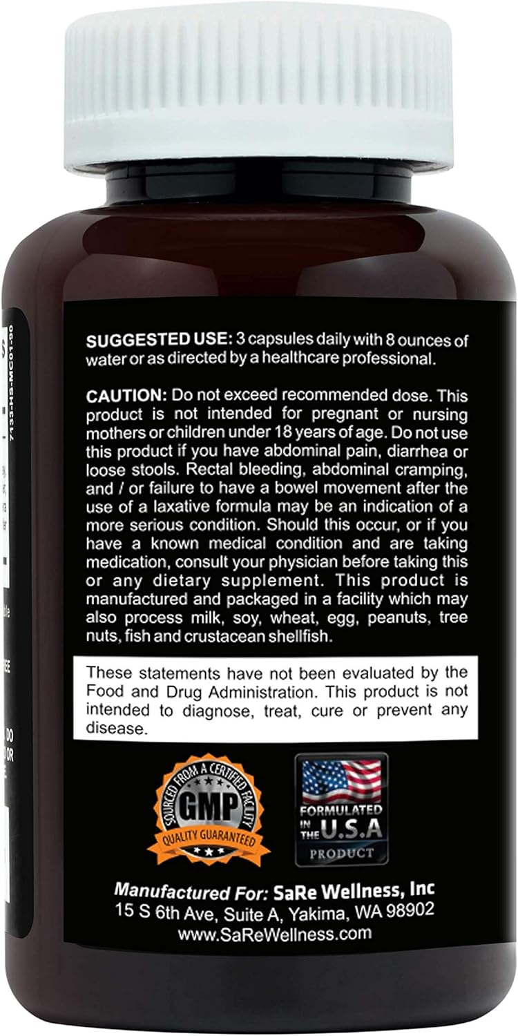 Clinical Daily Regular Cleanse. Natural Colon Cleanser & Detox For Energy And Constipation Relief. 90 Herbal Dietary Fiber Pills - Psyllium Husk Powder Capsules With Glucomannan, Aloe, Probiotics : Health & Household