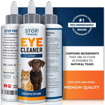 All Pets Eye Wash Drops for Relieve Pink Eye, Allergies Symptoms, Infections & Runny, Dry Eyes - Pain-Free Treatment Helps Prevent Abrasions, Irritations & Conjunctivitis
