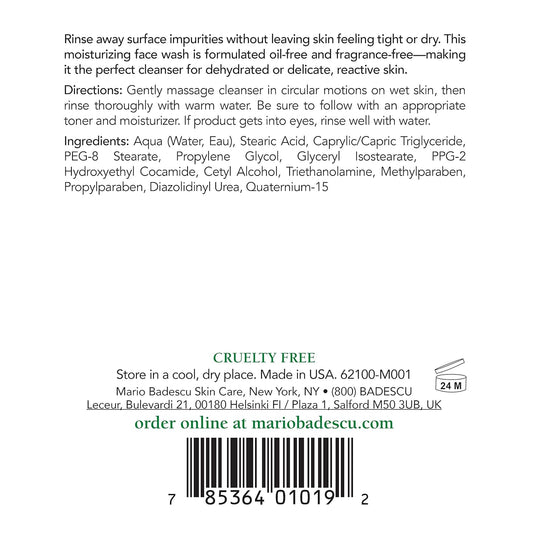 Mario Badescu Cream Soap - Oil-Free And Fragrance-Free Gentle Facial Cleanser For Women And Men - Conditions And Cleanses For Soft And Nourished Skin - Cream Cleanser Face Wash