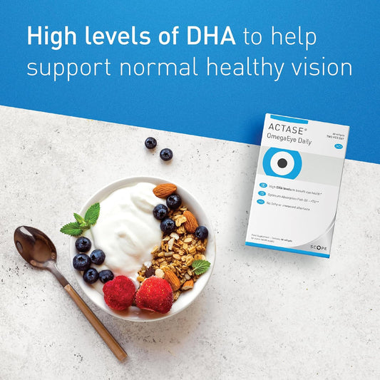 Actase Omegaeye Daily (Formerly Optase Omega Vision) - High Dha Omega-3 Eye Care Supplement To Help Maintain Healthy Vision - 60 Softgels