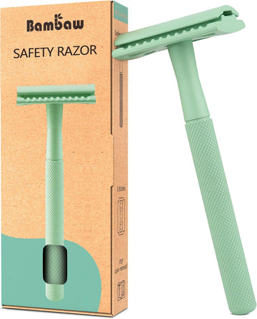 Metal Safety Razor | Mint Green | Plastic Free Safety Razor | Bambaw