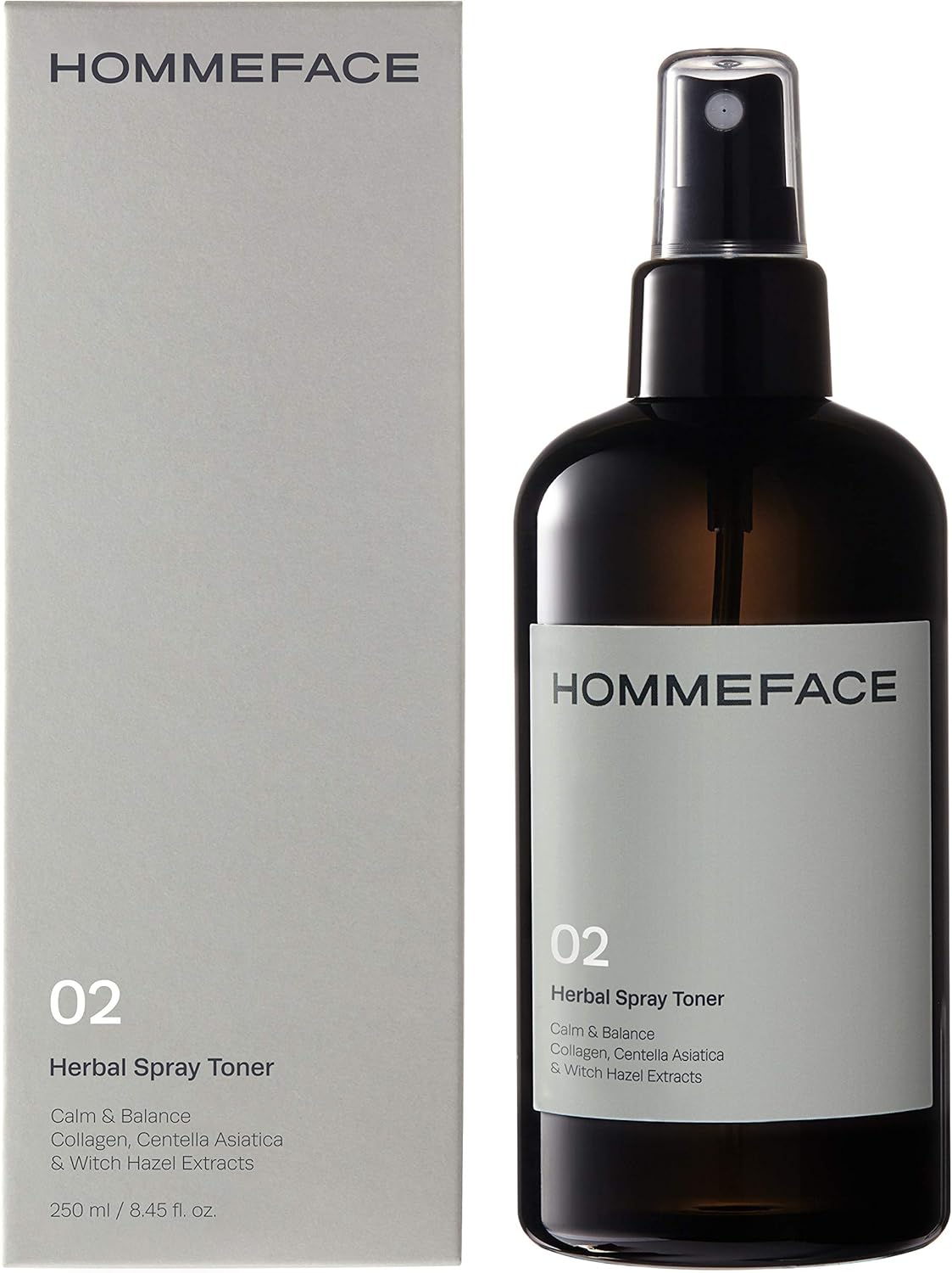 Hommeface Men’S Herbal Spray Face Toner, 8.45 Fl. Oz. - Alcohol-Free, Hydrating And Balancing Facial Mist With Witch Hazel, Cica Extract, Anti Aging, Aftershaving, For All Skin Types
