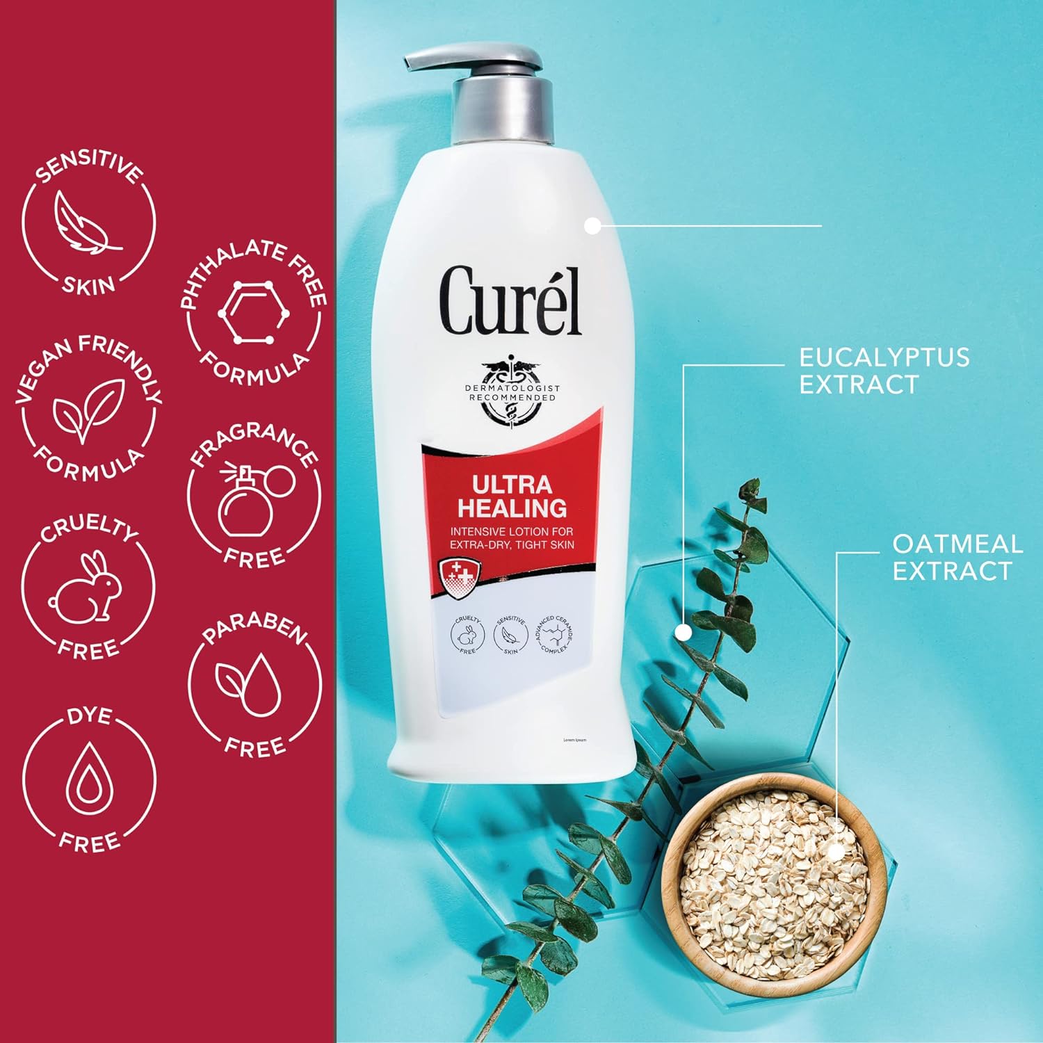 Curel Ultra Healing Body Lotion, Moisturizer for Extra Dry Skin, Body and Hand Lotion with Advanced Ceramide Complex and Hydrating Agents, for Tight Skin, 13 Ounces : Body Lotions : Beauty & Personal Care