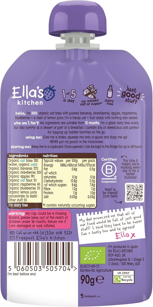 Ella'S Kitchen Berry Oaty Smooshy 4 X 90G
