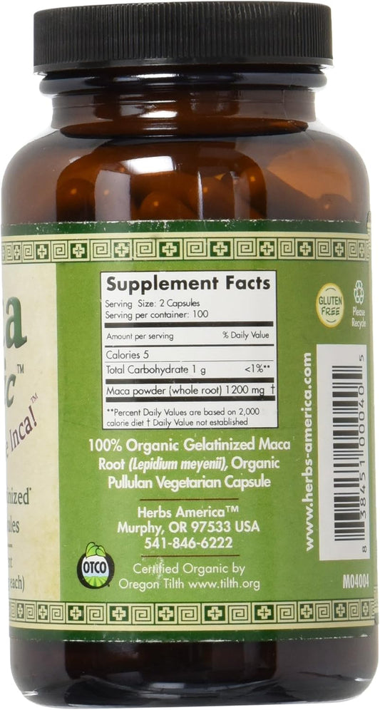 Maca Magic Organic Capsules, 200 Count