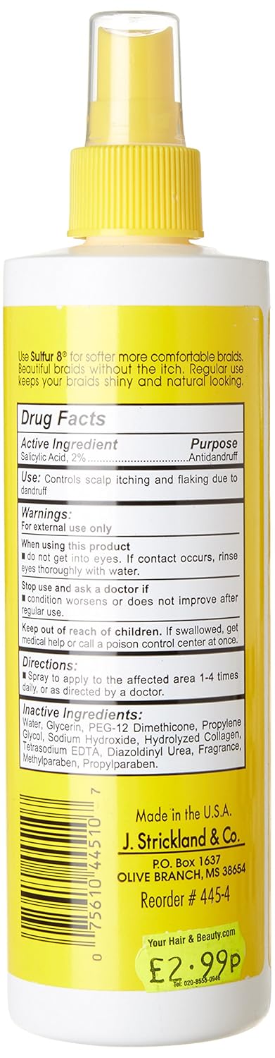 Sulfur 8 Dandruff Treatment For Braids 12 Oz. Spray