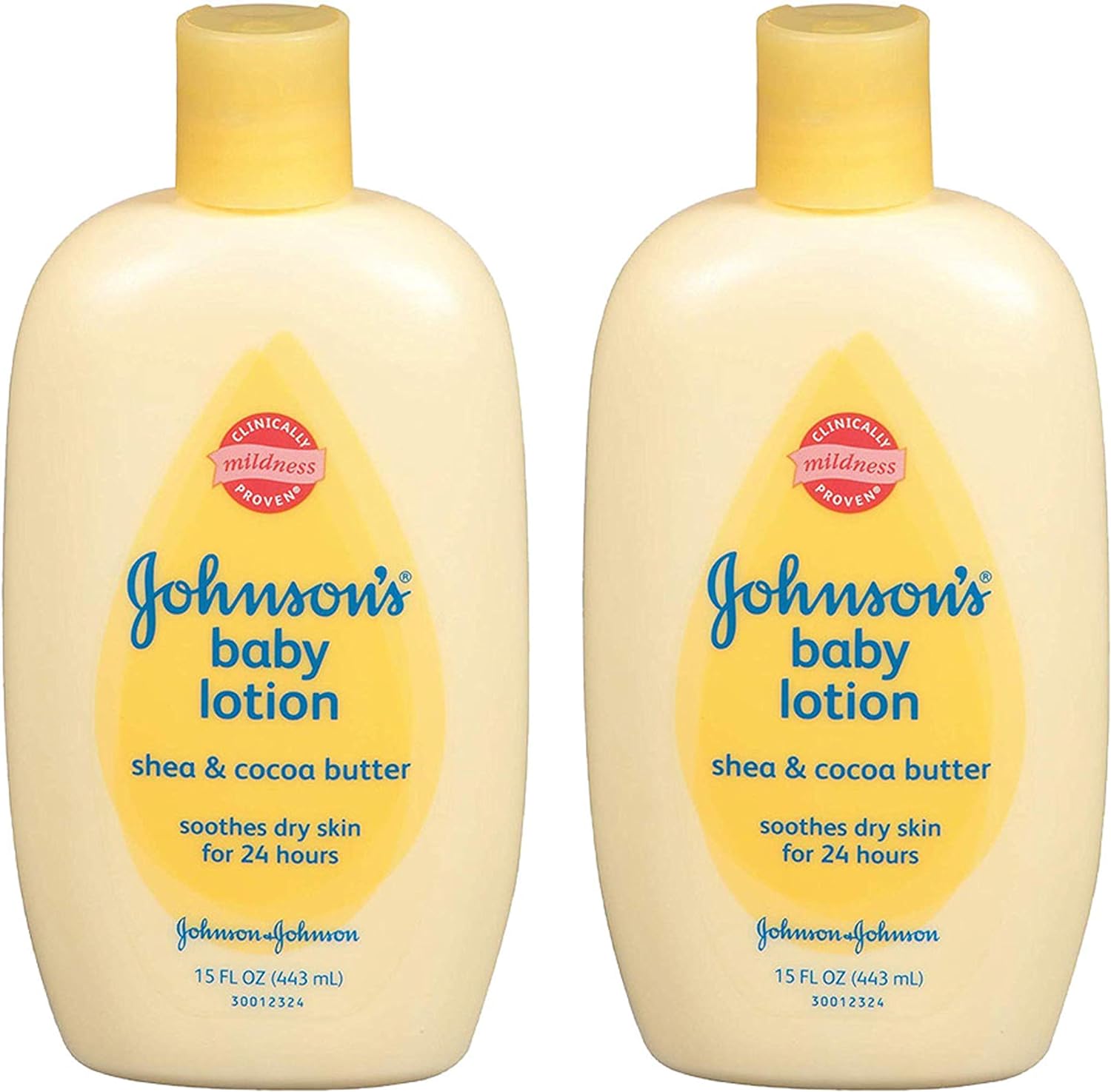 Johnson's Baby Lotion, Shea & Coca Butter, 15 Ounce (Pack of 2)