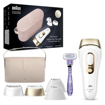 Braun Ipl Silk·Expert Pro 5 Pl5347 Latest Generation Ipl For Women And Men, At-Home Hair Removal System, Salon-Like Smooth Skin, Long Lasting Results, 3 Comfort Modes W/Wide Head & 2 Precision Heads