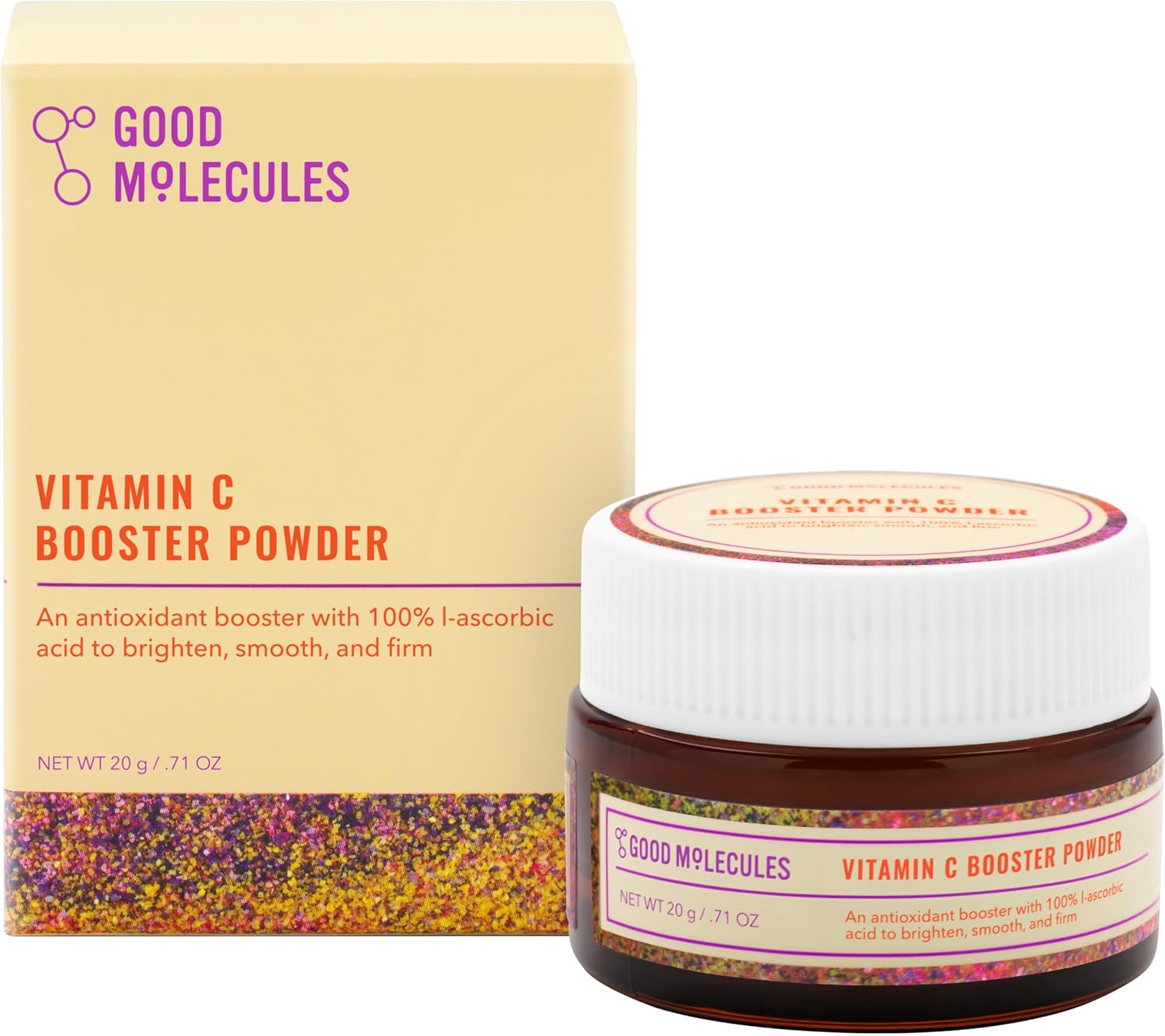 Good Molecules Vitamin C Booster Powder - 100% Pure L-Ascorbic Acid For Firm Skin - Collagen Boosting, Anti-Aging, And Skincare For Face