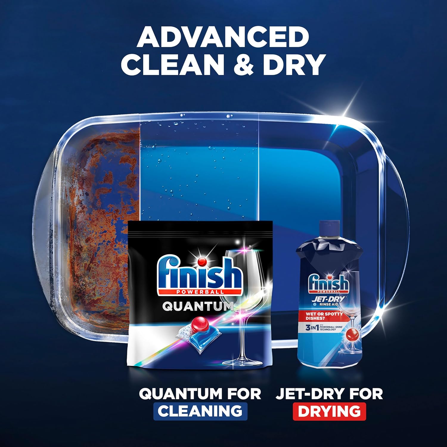 Finish Jet-Dry Liquid Rinse Aid, Dishwasher Rinse Aid, Drying Agent, 32 Fl Oz