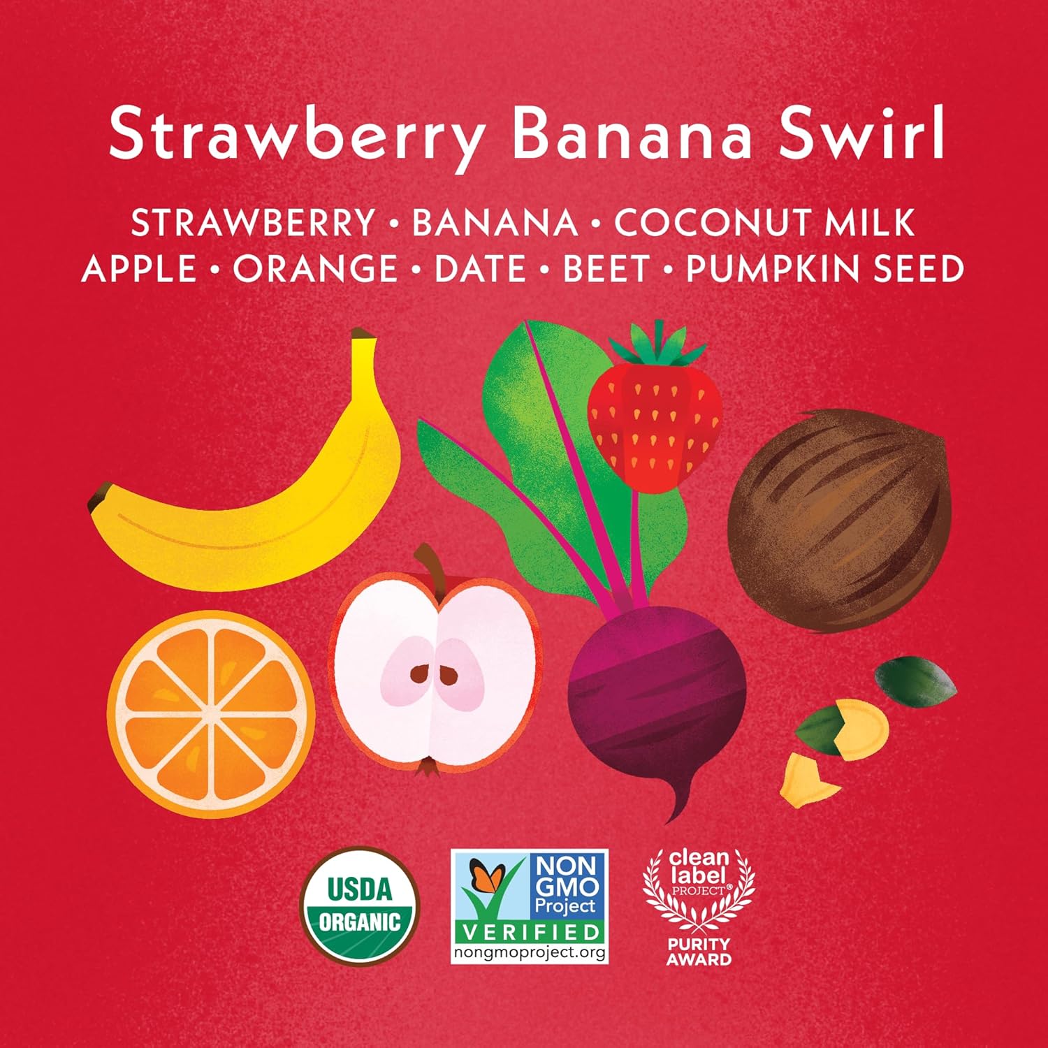 Once Upon a Farm | Organic Super Smoothie | Berry, Strawberry Banana, Mango | Cold-Pressed | No Sugar Added | Dairy-Free Plant Based | Variety Pack of 24 : Grocery & Gourmet Food