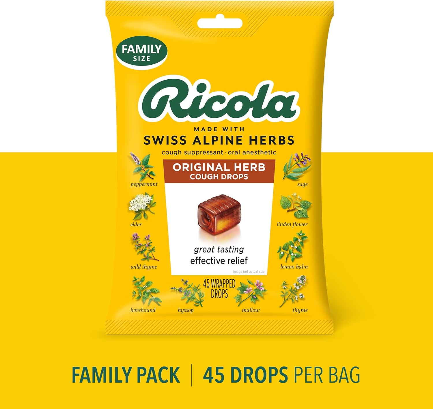 Ricola Original Herb Cough Drops, 45 Count