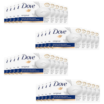 Dove Beauty Bar Gentle Skin Cleanser Moisturizing For Gentle Soft Skin Care Original Made With 1/4 Moisturizing Cream 2.6 Oz, 36 Bars