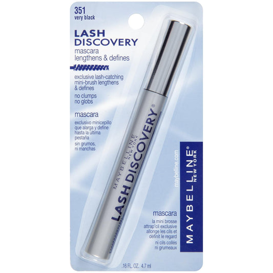 Maybelline New York Lash Discovery Mini-Brush Washable Mascara, Very Black, 0.16 Fl. Oz