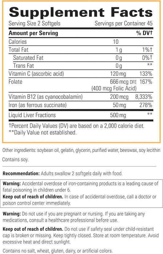 Integrative Therapeutics - Iron Complex - 50 mg of Iron per Serving- Supports Energy and Stamina* - 90 Softgels