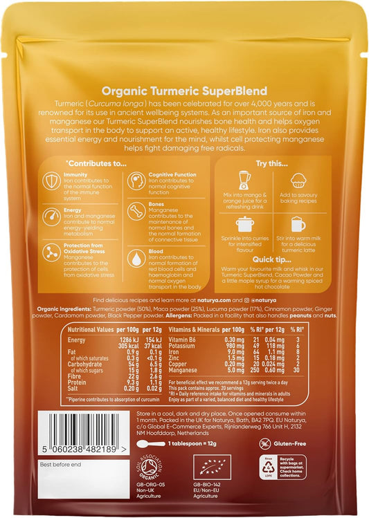 Naturya Organic Turmeric Superblend Powder, 250G