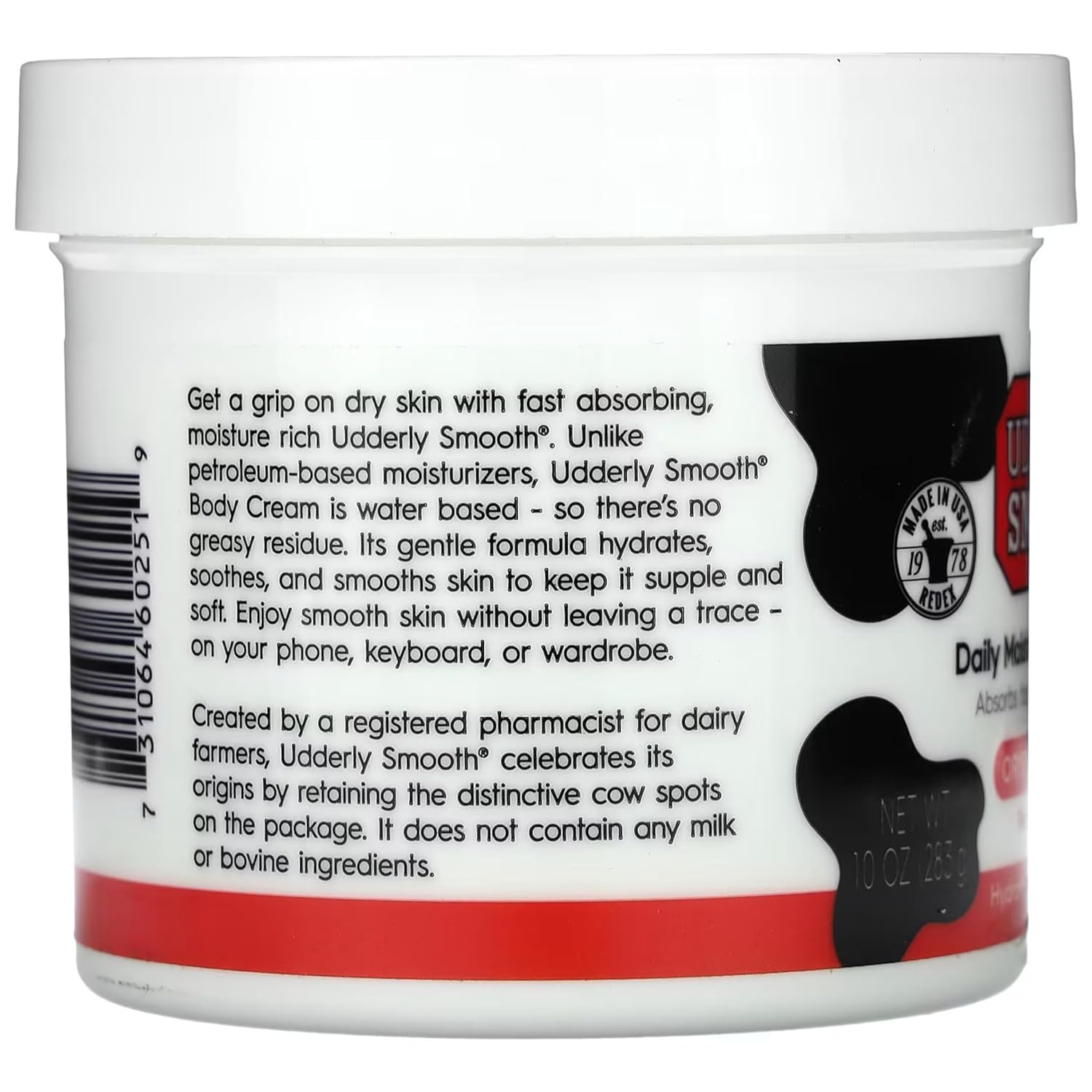 Udderly Smooth Udder Cream, Skin Moisturizer, 10 Ounce Jar : Body Gels And Creams : Beauty & Personal Care