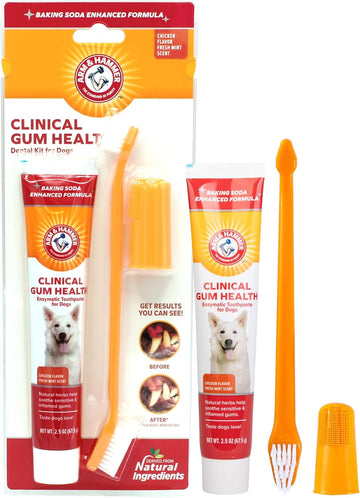 Arm & Hammer Tartar Control Dental Kit For Dogs, Banana Mint White
