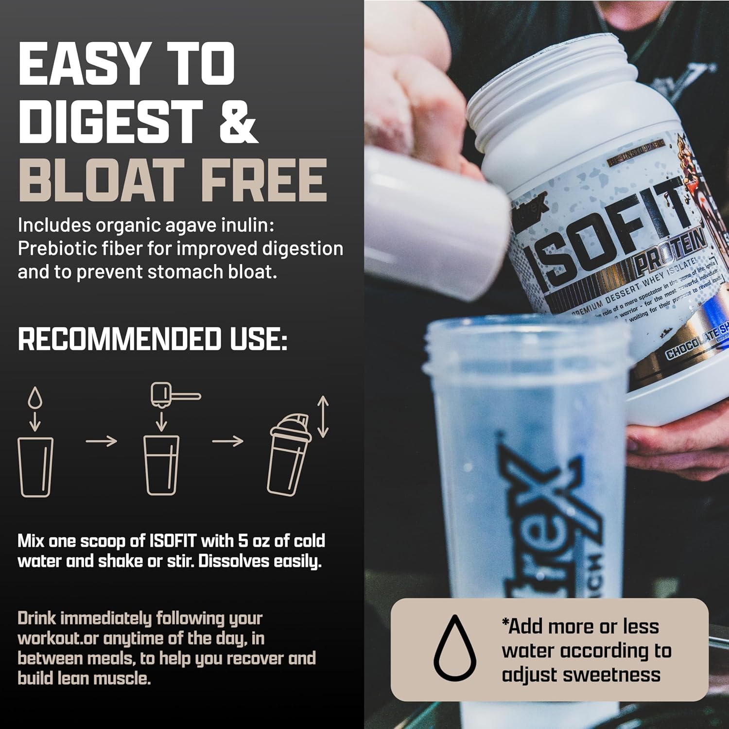 Nutrex Research IsoFit Cookies & Cream Whey Isolate Protein Powder 100% Whey Protein Isolate | Muscle Recovery, Naturally High EAAs | Fast Absorbing, Easy Digestion | (Cookies & Cream, 30 Servings) : Health & Household