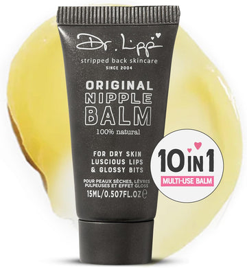 Dr. Lipp Original Nipple Balm 0.51 Fl Oz/15Ml – 10-In-One Multi-Purpose Moisturizer For Dry Skin, Lips, Hair, Cuticles & More – 100% Natural Lanolin Nipple Cream & Lip Balm – Fragrance & Cruelty Free