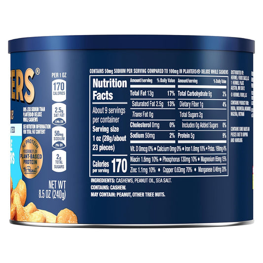 Planters Lightly Salted Whole Cashews (8.5 Oz Canister)