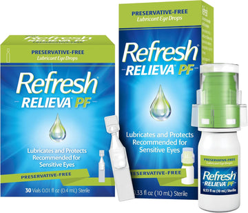 Refresh Relieva Preservative-Free Lubricant Eye Drops (0.33 Fl Oz) Relieva Preservative-Free Eye Drops (0.01 Fl Oz, 30 Count)