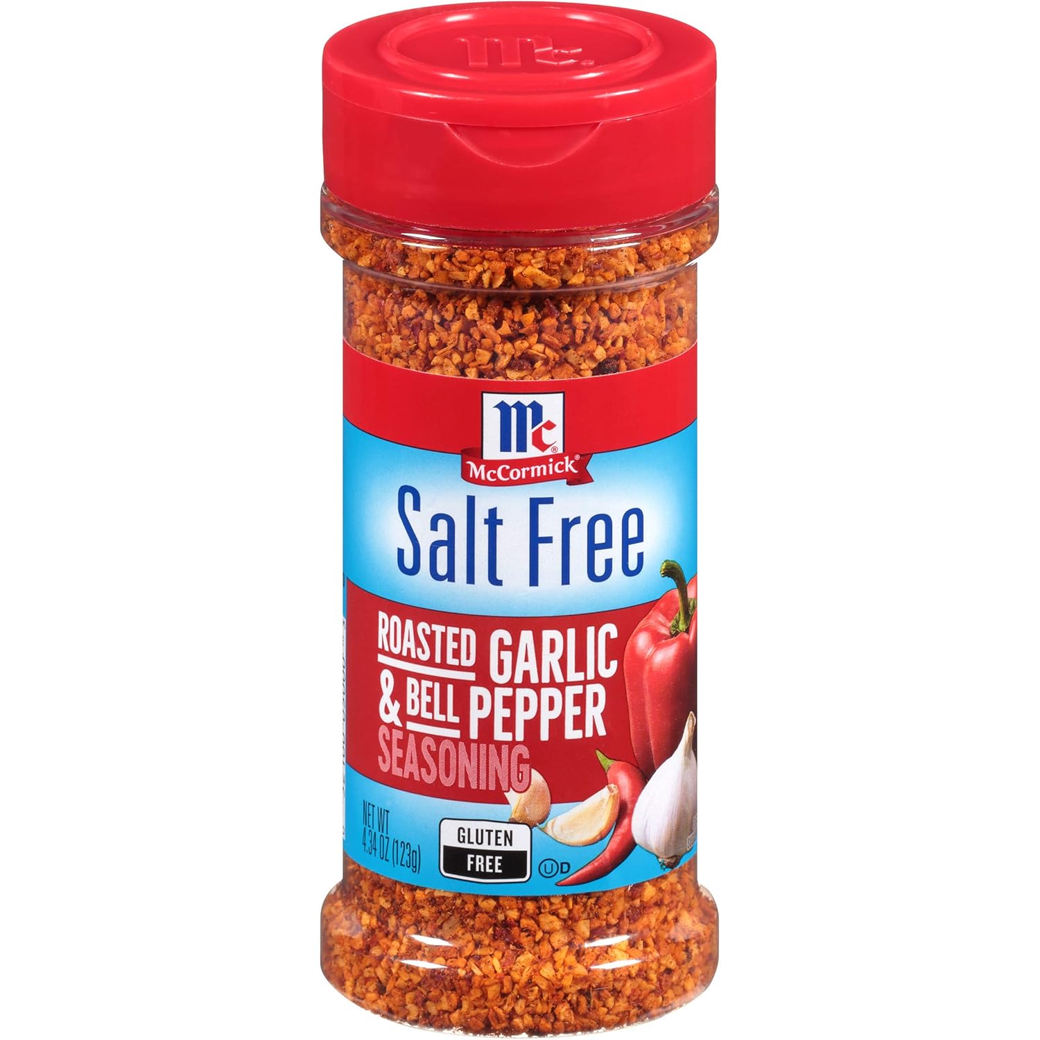 Mccormick Salt Free Roasted Garlic & Bell Pepper Seasoning, 4.34 Oz (Pack Of 6)