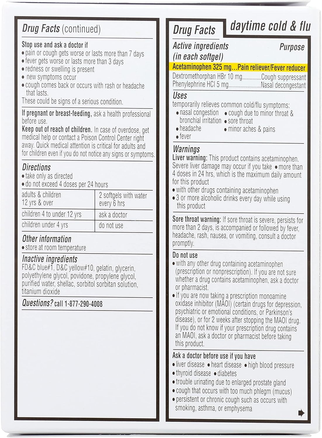 Rite Aid Daytime and Nighttime Cold and Flu Medicine - 48 Count | Cold and Flu Relief | Combo Pack | Cold Medicine Adults | Sinus Relief, Mucus Relief, Sinus Pressure Relief, & Sore Throat Relief : Health & Household