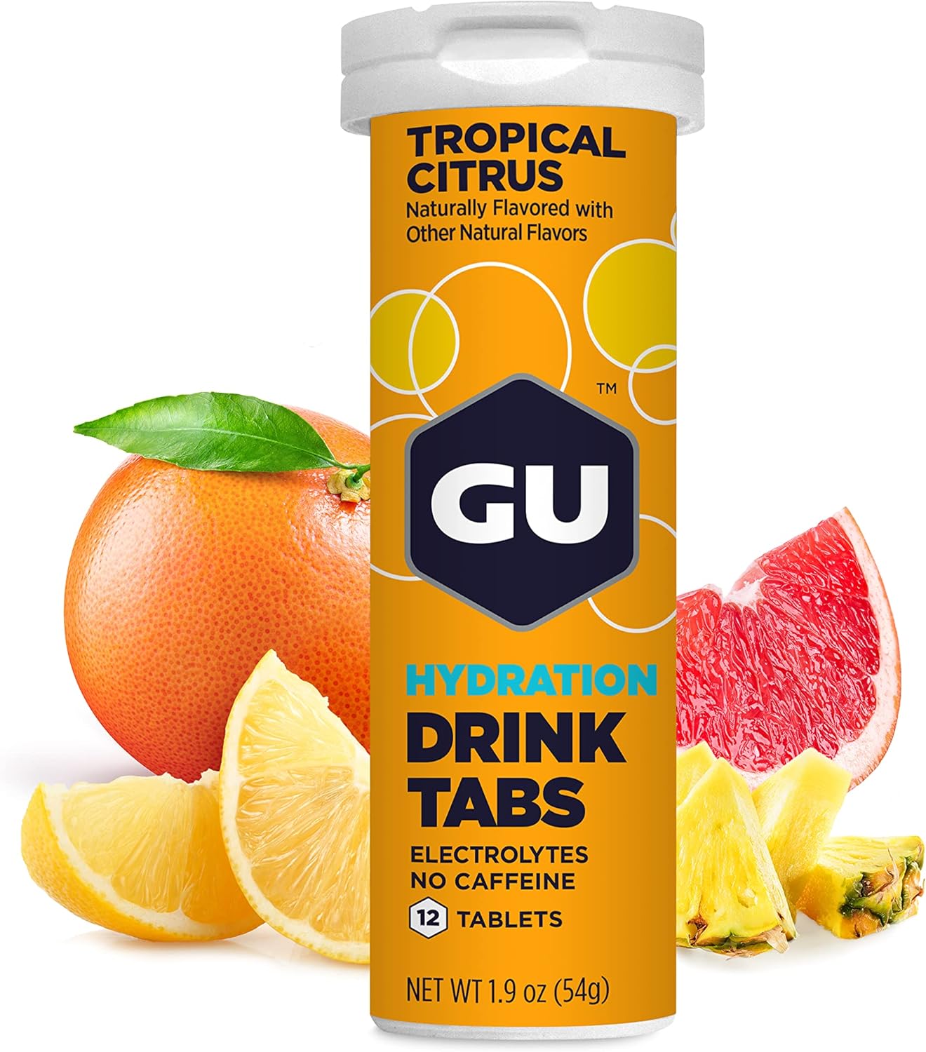 Gu Energy Hydration Electrolyte Drink Tablets, Vegan, Gluten Free & Caffeine Free, Enhanced Endurance Sports Drink For Running, Cycling, Triathlon, 4-Count (48 Servings), Lemon Lime