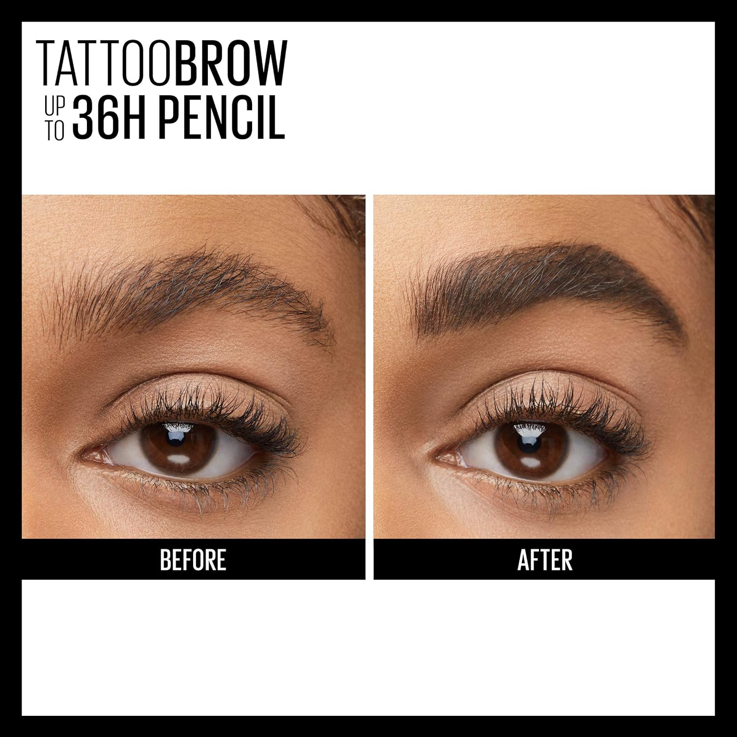 Maybelline TattooStudio Waterproof Eyebrow Pencil, Sharpenable, Longwear, Long Lasting Eyebrow Pencil, Defined Brows, Pigment Brow Pencil, Deep Brown, 1 Count