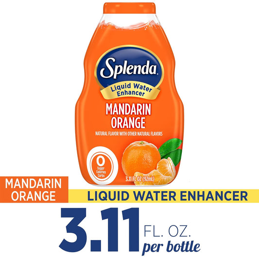 Splenda Liquid Water Enhancer Drops, Sugar Free, Zero Calorie, Natural Flavor, Concentrated Drink Mix, 3.11 Fl Oz Each Bottle (Mandarin Orange, 1 Pack)