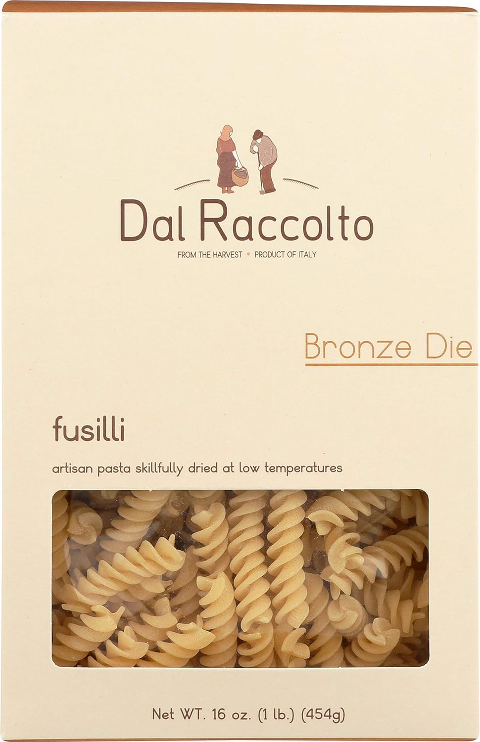 Dal Raccolto Bronze Die Pasta - Fusilli, 1 lb Box