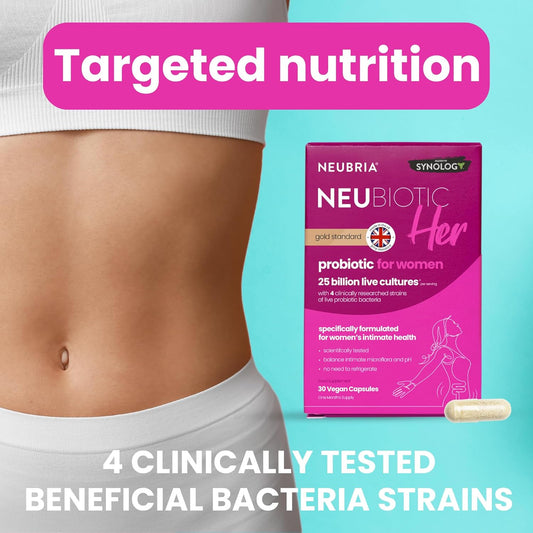 Neubria Neubiotic Bifido & Fibre - Bifidobacteria & Prebiotic Fibre Supplement For Gut Health, Digestion & Bloating Relief – 25 Billion Cfu Bifidobacterium Lactis & Fos - Uk Made – 30 Sachets