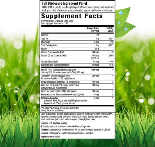 Irwin Naturals Extra-Strength Inflamma-Less With Turmacin Extract - 60 Liquid Soft-Gels - For An Active Lifestyle