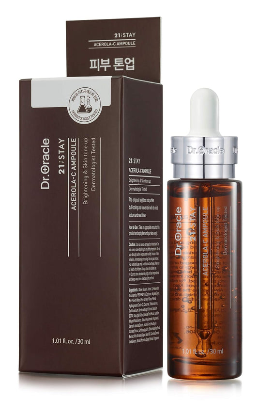 Dr.Oracle Acerola–C Ampoule Vitamin C Brightening Serum, Dark Spot Remover, Korean Skin Care Dermatologist Tested, 21;Stay By Dr.Oracle… (1.01 Fl Oz)