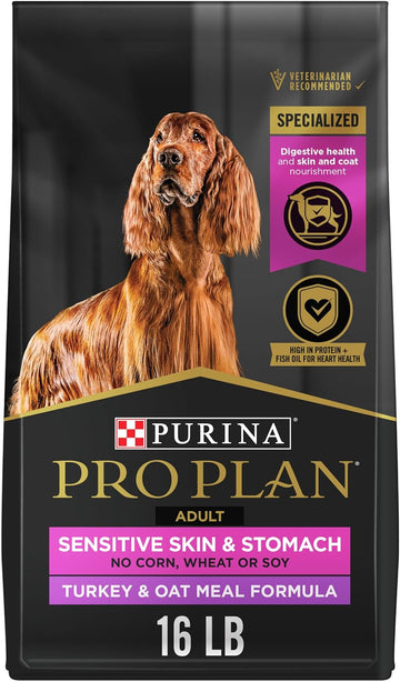 Purina Pro Plan Sensitive Skin and Stomach Wet Dog Food Pate Turkey and Oat Meal Entree - 16 lb. Bag