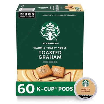 Starbucks K-Cup Coffee Pods, Toasted Graham Flavored Coffee, Naturally Flavored, 100% Arabica, 6 Boxes (60 Pods Total)