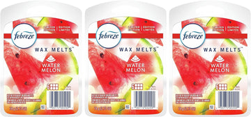 Febreze Wax Melts Air Freshener, Limited Edition, Watermelon Scent - 6 Wax Cubes Per Package (Pack of 3)