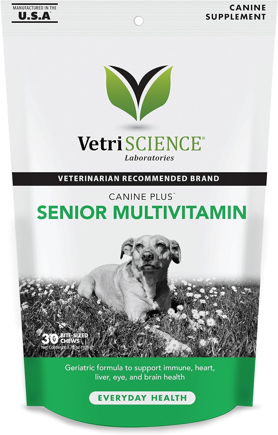 VETRISCIENCE Laboratories - Canine Plus Senior Multi Vitamin for Dogs, 30 Bite-Sized Chews