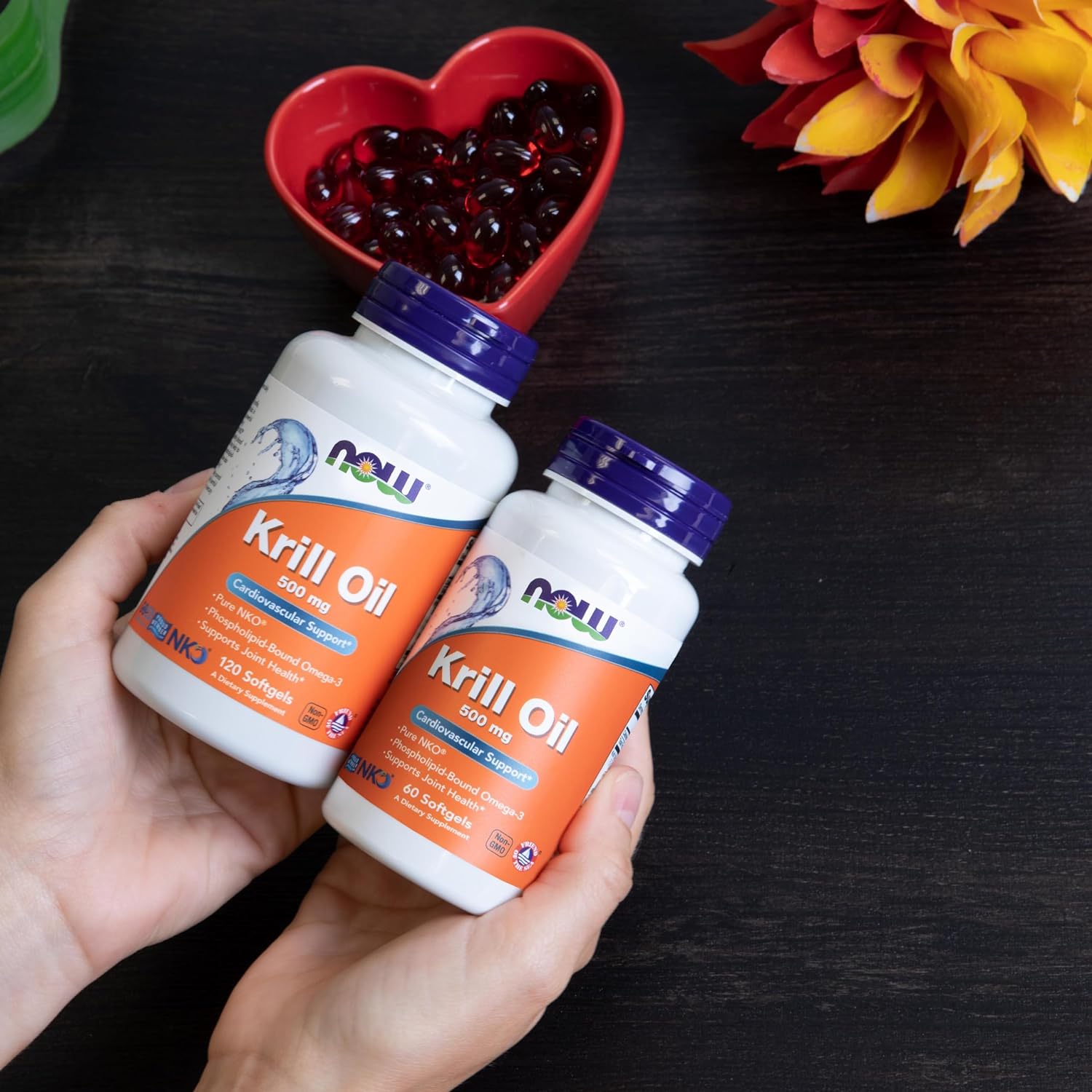 NOW Supplements, Neptune Krill Oil 500 mg, Phospholipid-Bound Omega-3, Cardiovascular Support*, 120 Softgels : Health & Household
