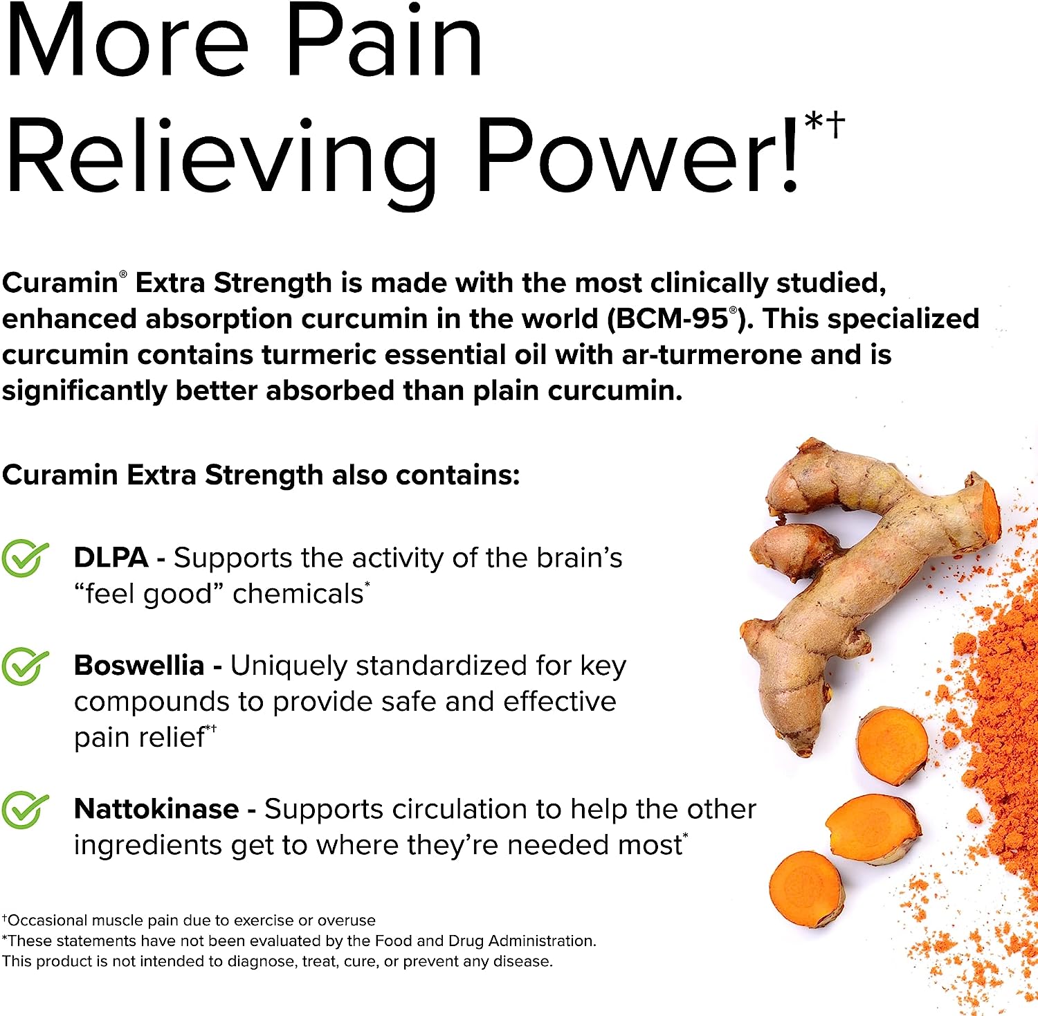 Terry Naturally Curamin Extra Strength - 30 Tablets - Non-Addictive Pain Relief with Curcumin, Boswellia, DLPA & Nattokinase - Non-GMO, Vegan - 10 Servings : Health & Household