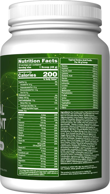 Mrm Nutrition Veggie Meal Replacement Protein | Chocolate Mocha Flavored | 22G Complete Plant Based Protein | Meal On-The-Go | Mediate Hunger | Balanced Macronutrient Formula | 28 Servings