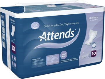 Attends Contours 10 Air Comfort, 84 Units (4 Packs Of 21)
