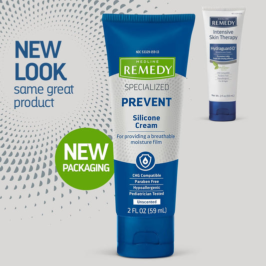 Medline Remedy Specialized Silicone Cream For Skin Moisturization, Advanced Formula, 2 Oz