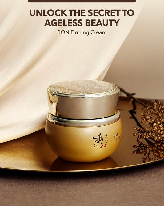 Sooryehan Bon (Firming Cream, 2.5Fl Oz) - Tighten & Nourish, Korean Skin Care. Elasticity Care Moisturizer For Face, Neck By Lg Beauty. Ginseng, Ginsenocide, Amino Acids